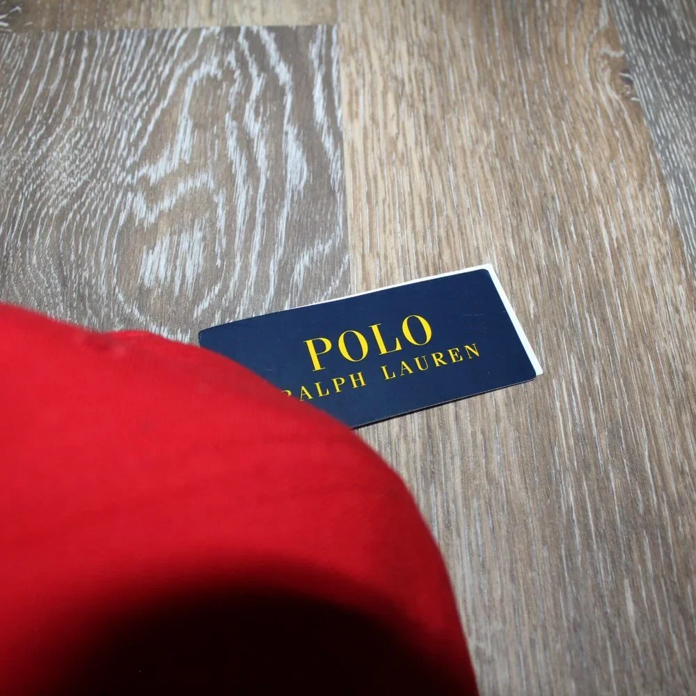 NWT POLO RALPH LAUREN UNISEX LOGO‎ EMBROIDERED BASEBALL CAP RED